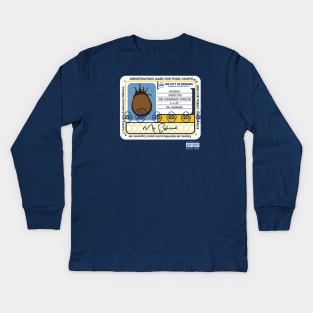 Mr. Egghead Public Assistance Card Kids Long Sleeve T-Shirt